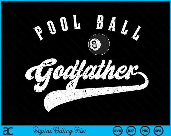 Pool Ball Godfather SVG PNG Digital Cutting File