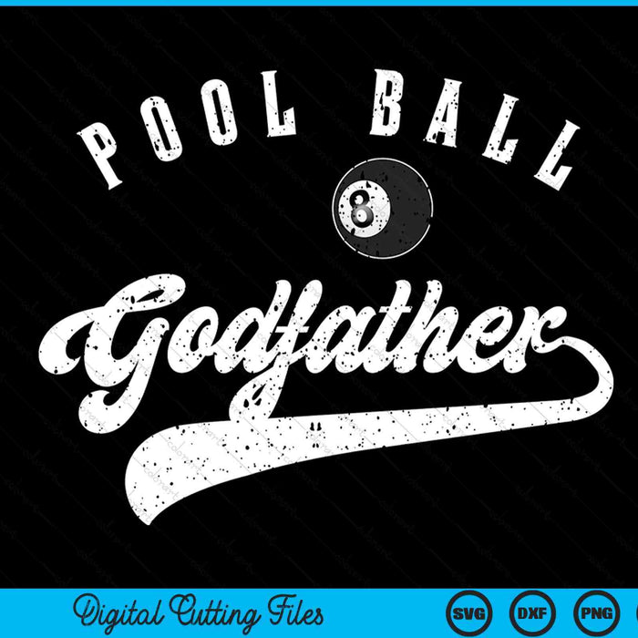 Pool Ball Godfather SVG PNG Digital Cutting File