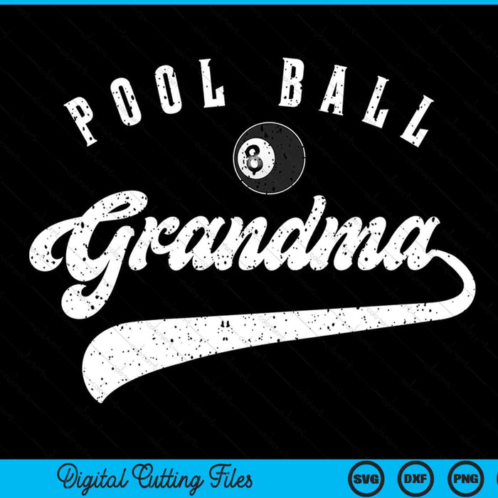 Pool Ball Grandma SVG PNG Digital Cutting File