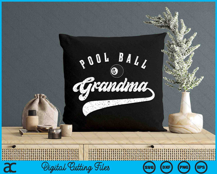 Pool Ball Grandma SVG PNG Digital Cutting File