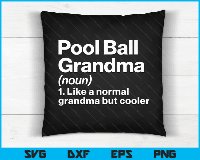 Pool Ball oma definitie grappige & Sassy sport SVG PNG digitale afdrukbare bestanden