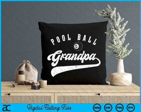Pool Ball Grandpa SVG PNG Digital Cutting File