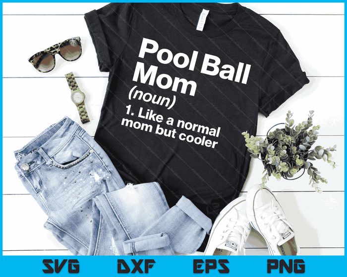 Pool Ball Mom definitie grappige & Sassy sport SVG PNG digitale afdrukbare bestanden