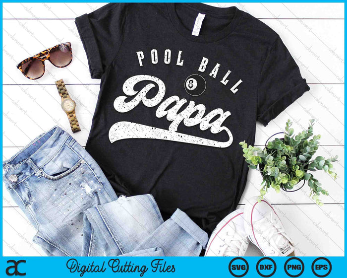 Pool Ball Papa SVG PNG Digital Cutting File