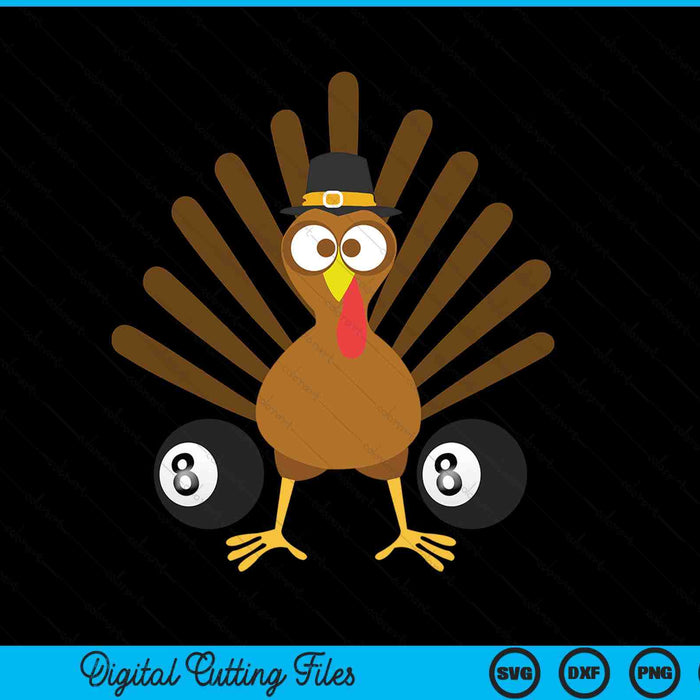 Pool ball turkey Thanksgiving SVG cut file