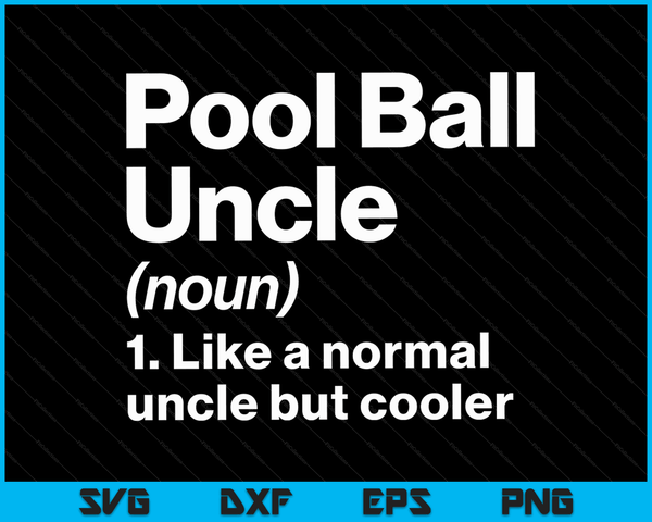 Pool Ball oom definitie grappige &amp; Sassy sport SVG PNG digitale afdrukbare bestanden