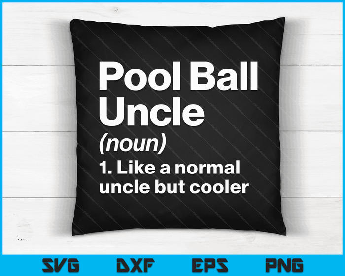 Pool Ball oom definitie grappige & Sassy sport SVG PNG digitale afdrukbare bestanden