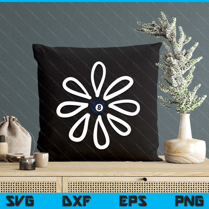 Pool ball flower daisy center SVG cut file