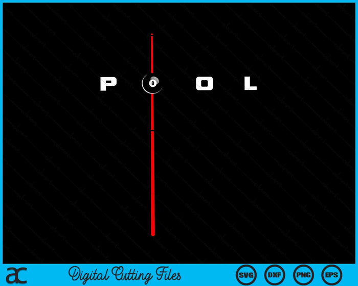 Pool Billiards 8 Eight Ball Retro SVG PNG Digital Cutting Files