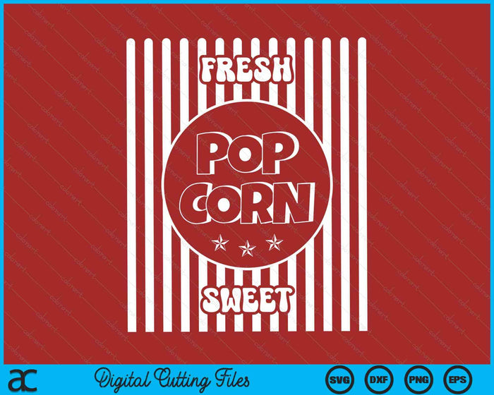 Popcorn Carnival Halloween Costume Cinema SVG PNG Digital Cutting File