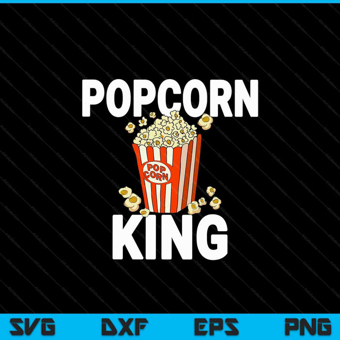 Popcorn king cinema movie snack SVG cut file