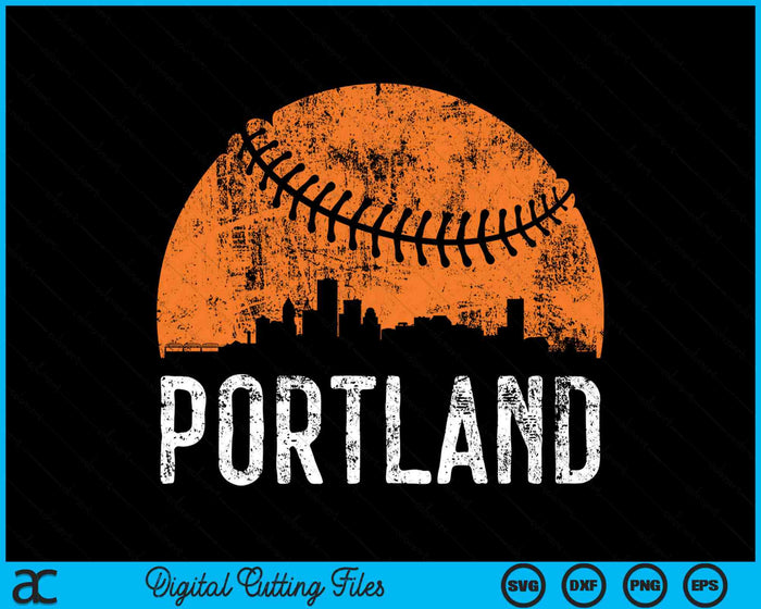 Portland Skyline Portland Baseball SVG PNG Printable Cutting Files