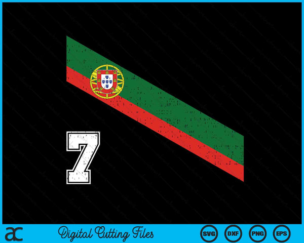 Portugal soccer number 7 portugese football sports lover fan SVG cut file