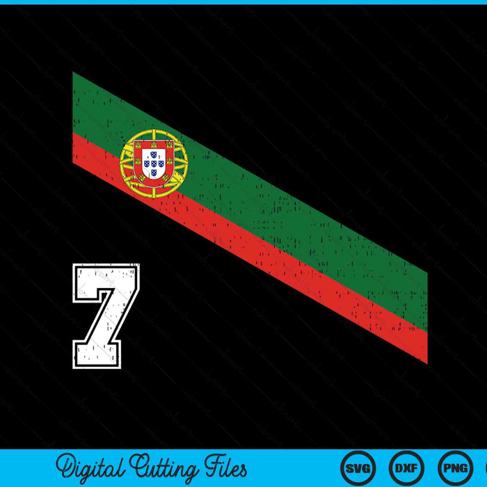 Portugal soccer number 7 portugese football sports lover fan SVG cut file