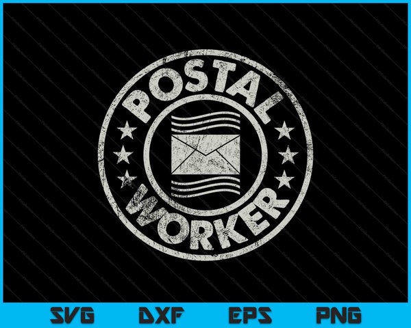Postal Worker Delivery Service Post Office SVG PNG Cutting Printable Files