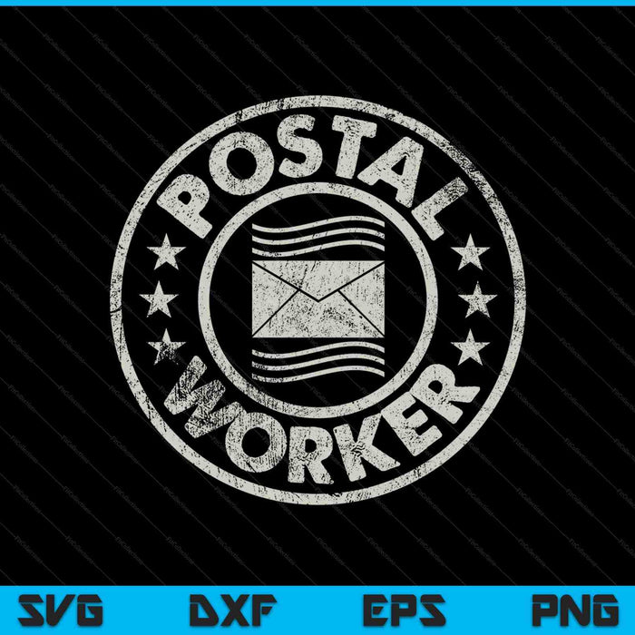 Postal Worker Delivery Service Post Office SVG PNG Cutting Printable Files