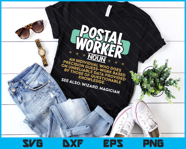 Postal Worker Funny Definition SVG PNG Digital Printable Files