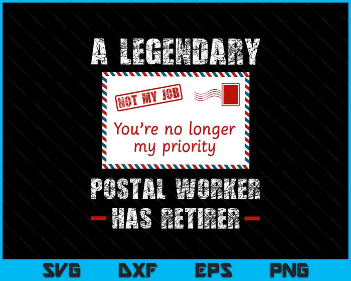 Postal Worker Retired Postman Retirement Mail Carrier SVG PNG Digital Printable Files