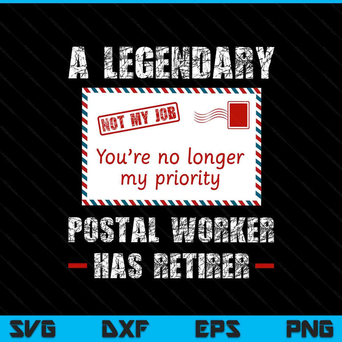 Postal worker retired postman retirement mail carrier SVG cut file