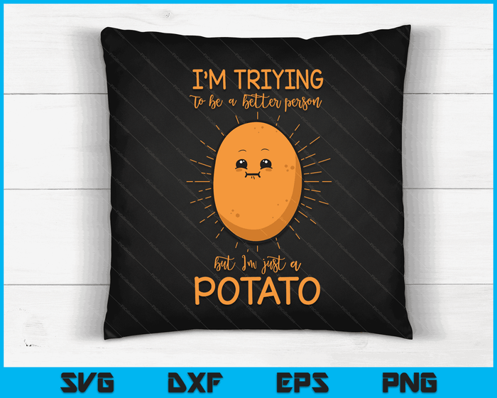 Aardappel Spud Wortel Groente Tater Vegan Lover Keto Cadeau Idee SVG PNG Digitale afdrukbare bestanden