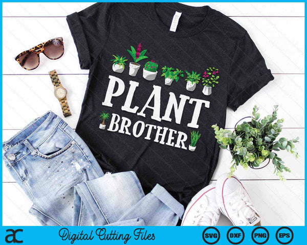 Potted Plant Brother SVG PNG Digital Cutting Files