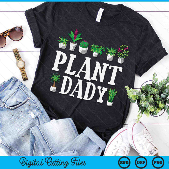 Potted Plant Dady SVG PNG Digital Cutting Files