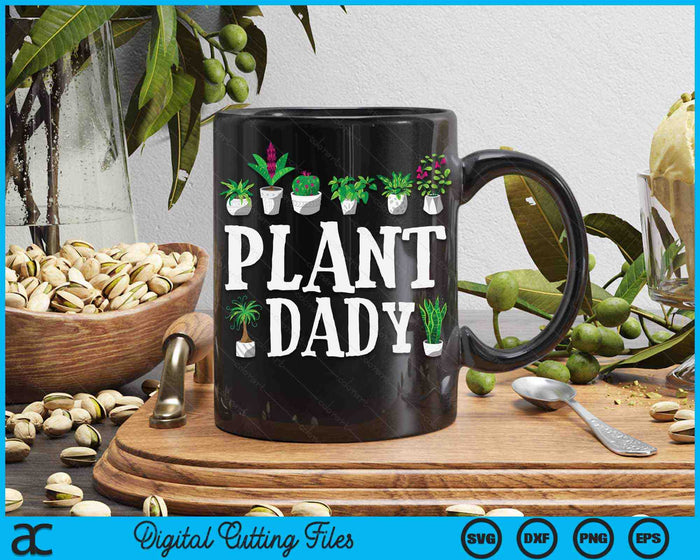 Potted Plant Dady SVG PNG Digital Cutting Files