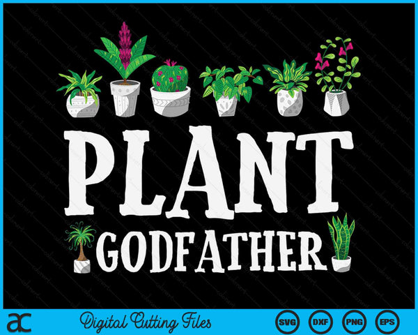 Potted Plant Godfather SVG PNG Digital Cutting Files
