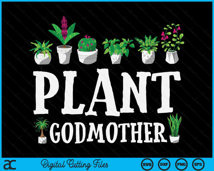 Potplanten Godmother SVG PNG digitale snijbestanden