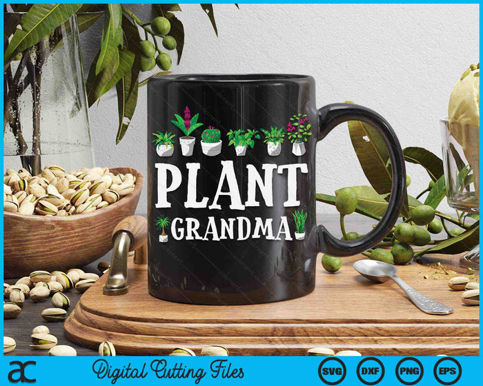Potted Plant Grandma SVG PNG Digital Cutting Files
