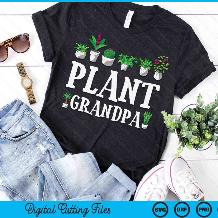 Potted Plant Grandpa SVG PNG Digital Cutting Files