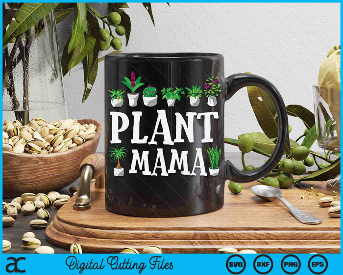 Potplant Mama SVG PNG digitale snijbestanden