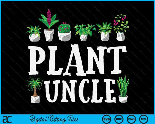 Potted Plant Uncle SVG PNG Digital Cutting Files