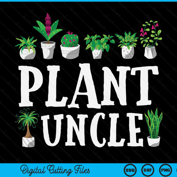 Potted plant uncle SVG PNG cut file for Cricut