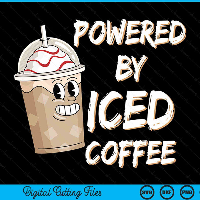 Powered by iced coffee anime lover kawaii SVG cut file
