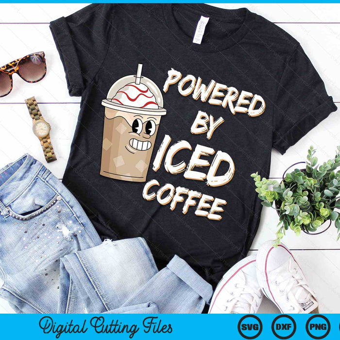 Powered By Iced Coffee Anime lover Iced Coffee Kawaii SVG PNG Digital Cutting Files