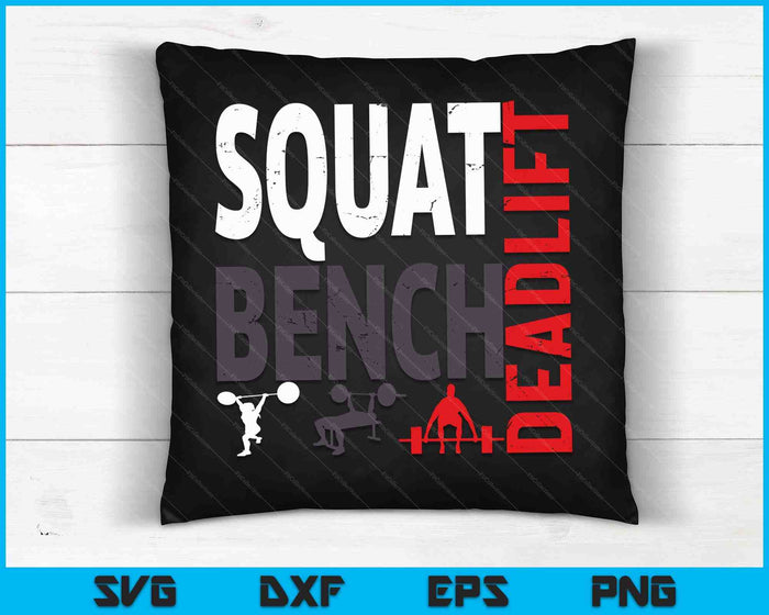 Powerlifting, Squat Bench, Deadlift, Weightlifting SVG PNG Digital Cutting Files