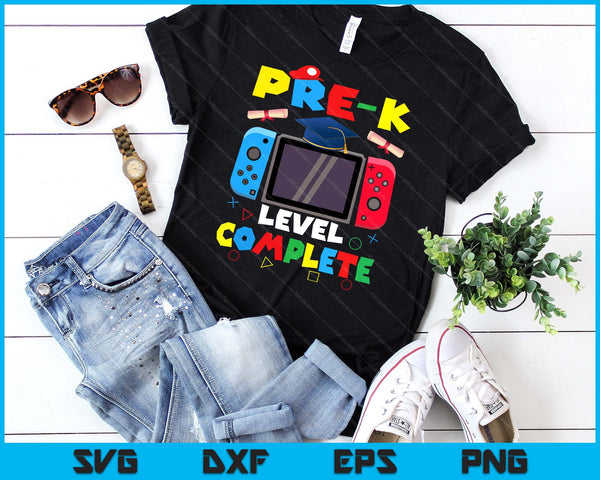 Pre-K Level Complete Graduation Class 2024 Boys Gamer SVG PNG Digital Cutting Files