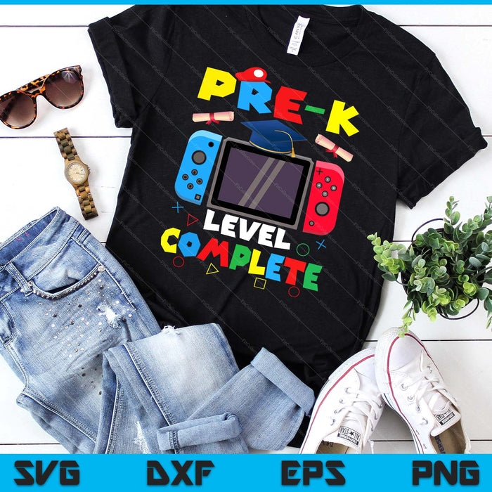 Pre-K Level Complete Graduation Class 2024 Boys Gamer SVG PNG Digital Cutting Files