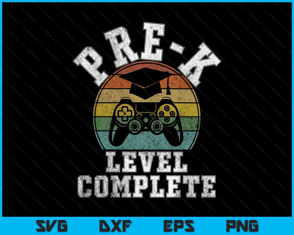 Pre-K Level Complete Third Grade Graduation Video Gamer SVG PNG Digital Printable Files