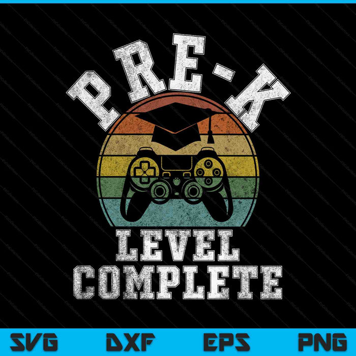 Pre-K Level Complete Third Grade Graduation Video Gamer SVG PNG Digital Printable Files