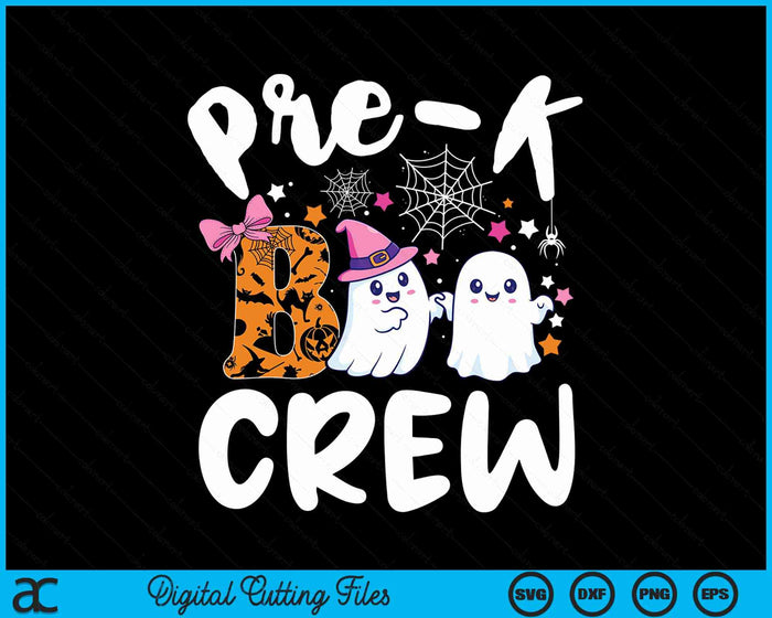 Pre-k Boo Crew Pre-k Halloween Costume SVG PNG Digital Cutting File