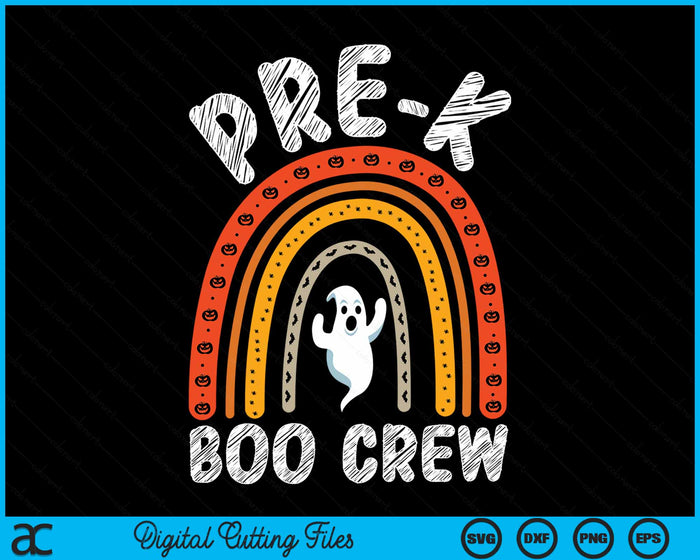 Pre-k Boo Crew Teacher Student Halloween Costume SVG PNG Digital Cutting File