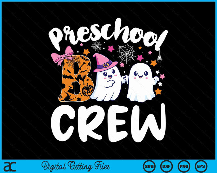 Preschool Boo Crew Preschool Halloween Costume SVG PNG Digital Cutting File