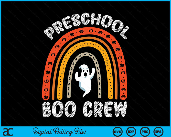 Preschool Boo Crew Teacher Student Halloween Costume SVG PNG Digital Cutting File