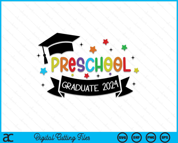 Graduado preescolar 2024 SVG PNG Archivos de corte digital