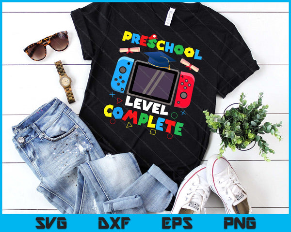 Preschool Level Complete Graduation Class 2024 Boys Gamer SVG PNG Digital Cutting Files