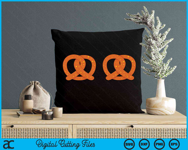 Pretzel Bra Oktoberfest Funny German Festival Bavarian SVG PNG Digital Cutting File