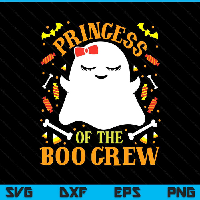 Princess Boo Crew Ghost Matching Family Cute Girls Halloween SVG PNG Digital Printable Files