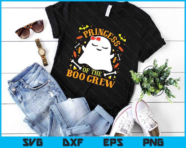 Princess Boo Crew Ghost Matching Family Cute Girls Halloween SVG PNG Digital Printable Files